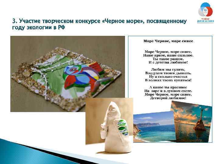 3. Участие творческом конкурсе «Черное море» , посвященному году экологии в РФ 