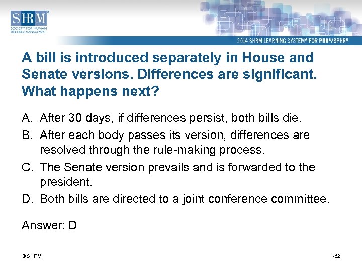 A bill is introduced separately in House and Senate versions. Differences are significant. What