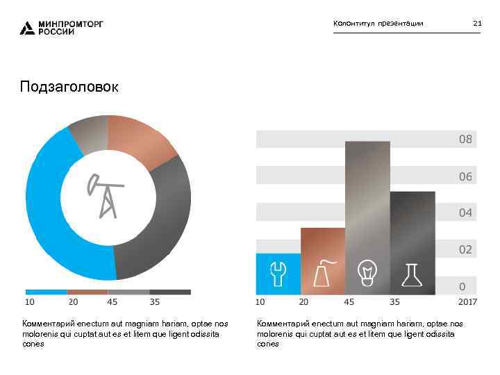 Колонтитул презентации Подзаголовок Комментарий enectum aut magniam hariam, optae nos molorenis qui cuptat aut