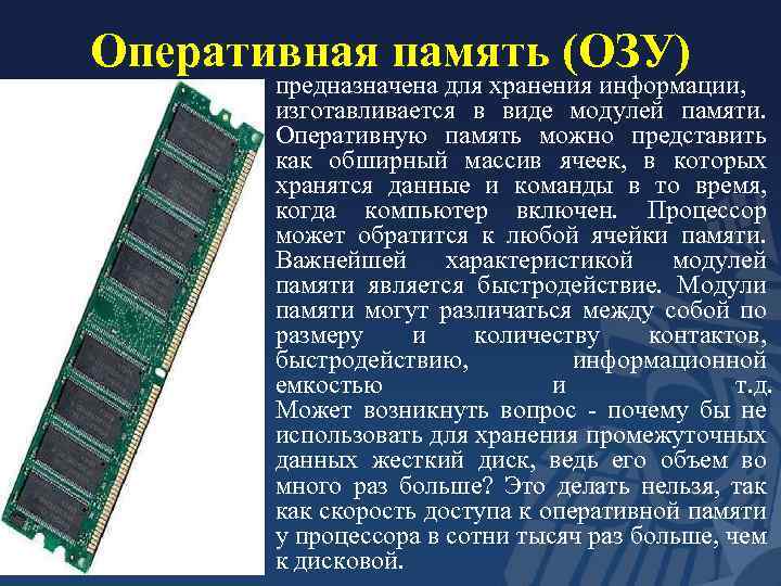 Устройство оперативной памяти