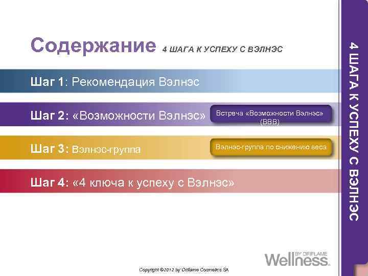 4 ШАГА К УСПЕХУ С ВЭЛНЭС Шаг 1: Рекомендация Вэлнэс Шаг 2: «Возможности Вэлнэс»