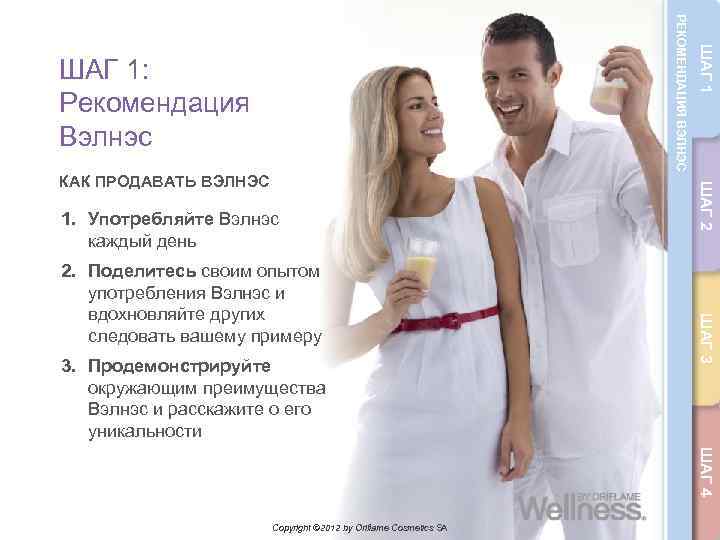 1. Употребляйте Вэлнэс каждый день 3. Продемонстрируйте окружающим преимущества Вэлнэс и расскажите о его