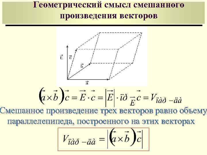 Объем вектора