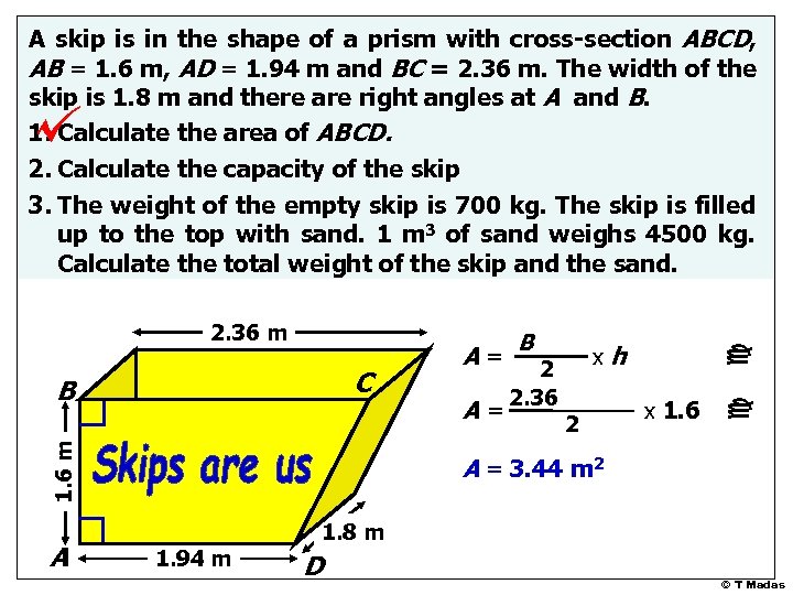 C 1. 6 m B A A= B+b xh 2 2. 36 + 1.