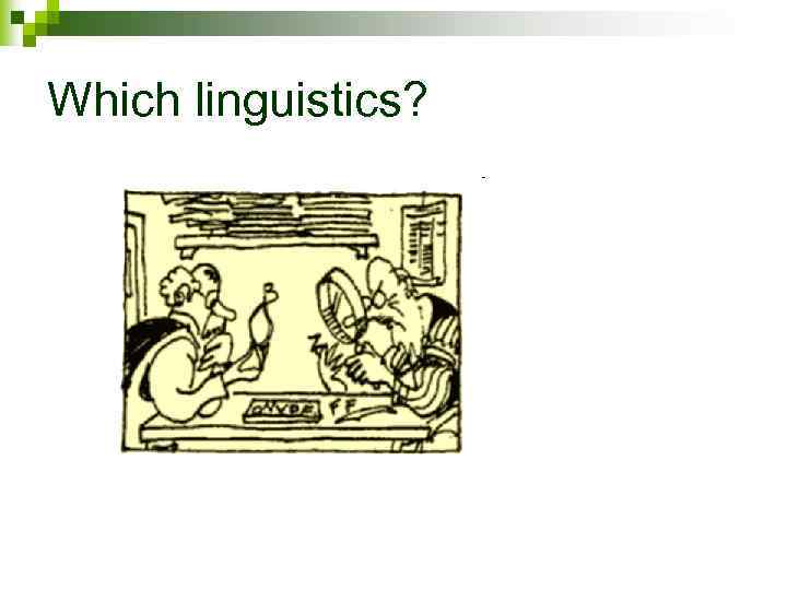 Which linguistics? 