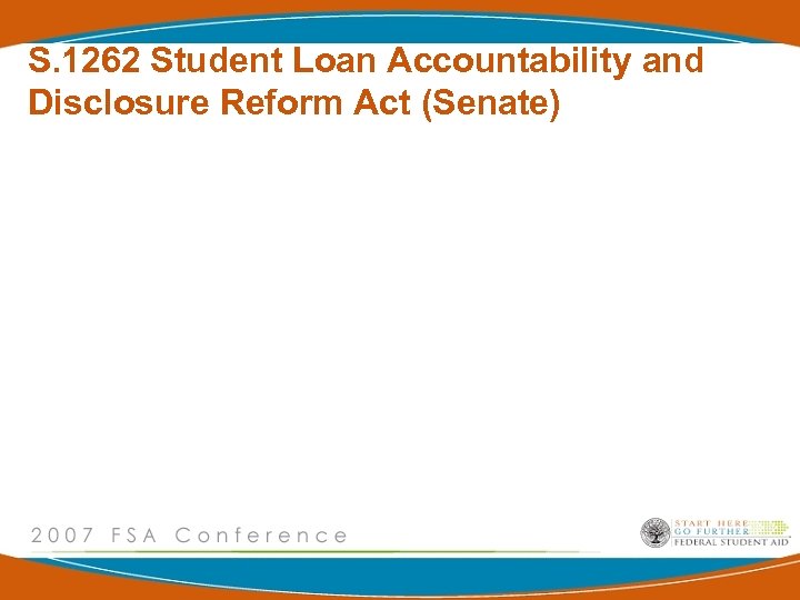 S. 1262 Student Loan Accountability and Disclosure Reform Act (Senate) 
