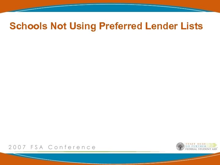 Schools Not Using Preferred Lender Lists 