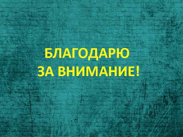 БЛАГОДАРЮ ЗА ВНИМАНИЕ! 