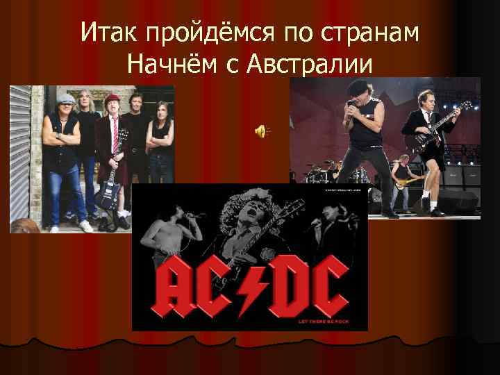 Итак пройдёмся по странам Начнём с Австралии 