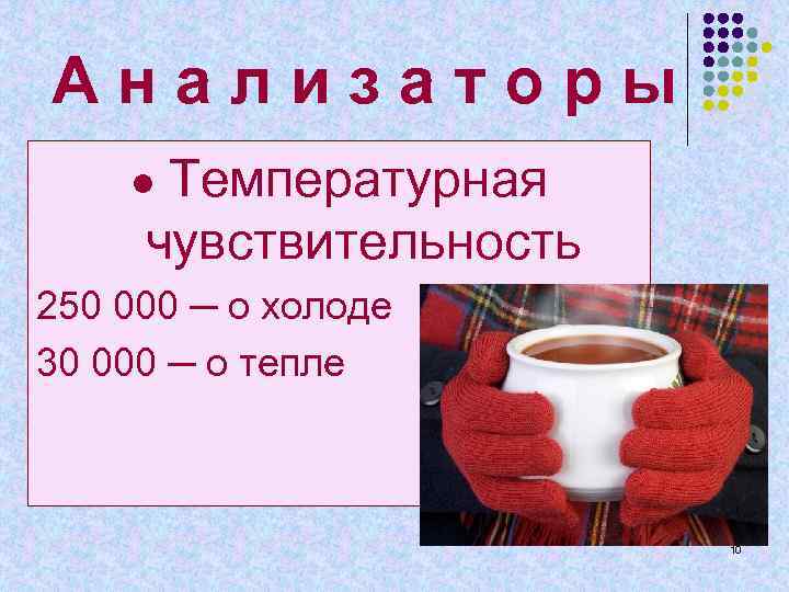 А н а л и з а т о р ы ● Температурная чувствительность