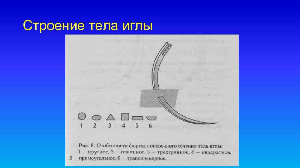 Строение тела иглы 