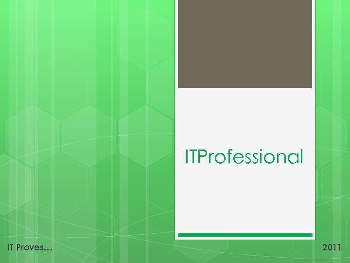 ITProfessional IT Proves… 2011 