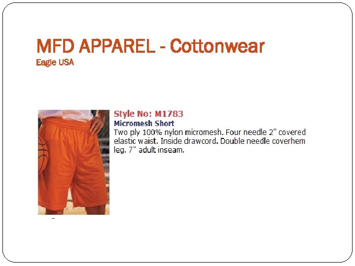 MFD APPAREL - Cottonwear Eagle USA 