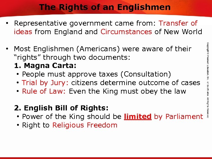 The Rights of an Englishmen TEKS 8 C: Calculate percent composition and empirical and