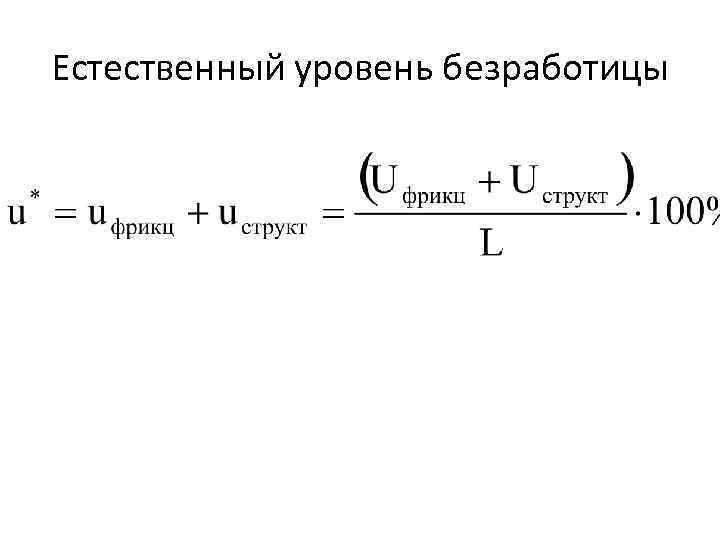 Естественный уровень безработицы 