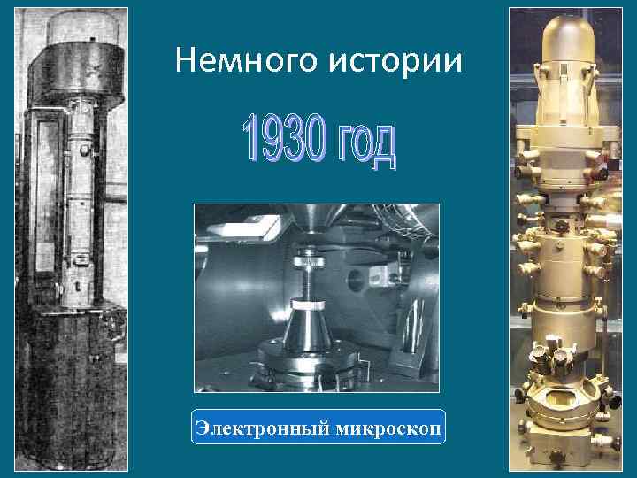 Немного истории Электронный микроскоп 