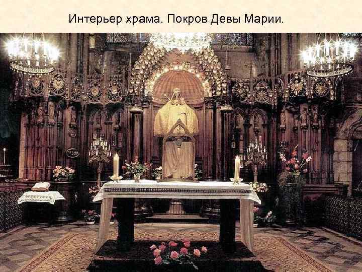 Интерьер храма. Покров Девы Марии. 