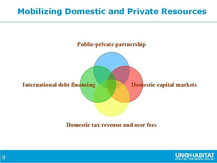 Mobilizing Domestic and Private Resources Public-private partnership International debt financing Domestic capital markets Domestic