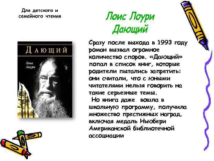 Сразу после выхода в 1993 году роман вызвал огромное количество споров. «Дающий» попал в