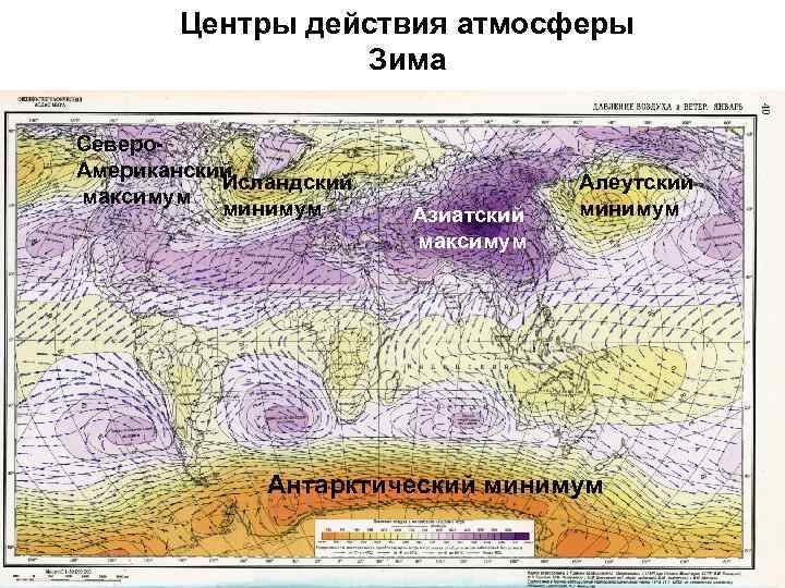 Центры действия атмосферы карта