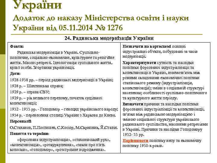 України Додаток до наказу Міністерства освіти і науки України від 05. 11. 2014 №