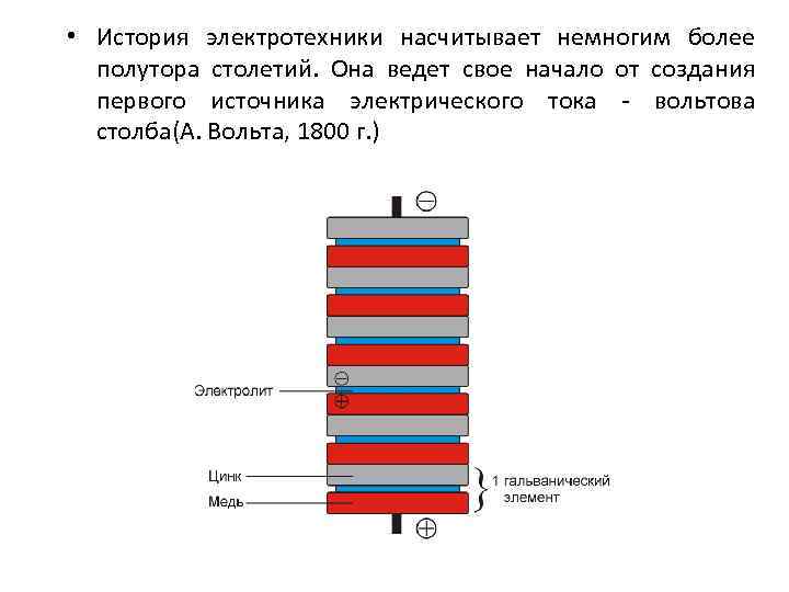  • История электротехники насчитывает немногим более полутора столетий. Она ведет свое начало от