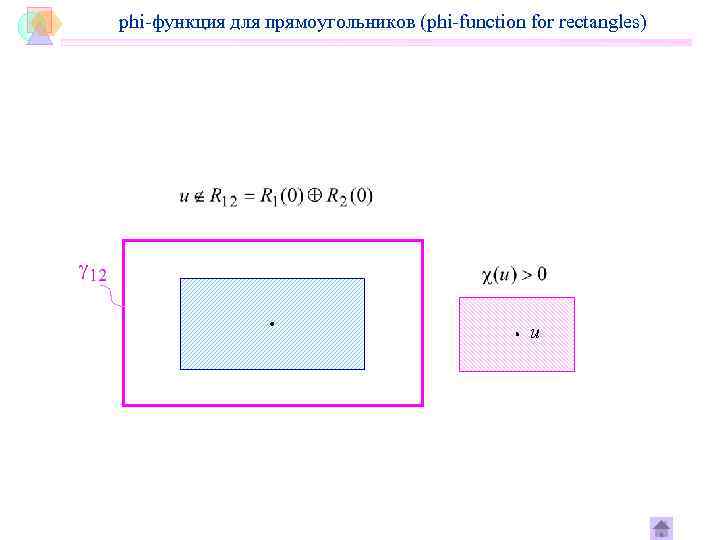 phi-функция для прямоугольников (phi-function for rectangles) u 