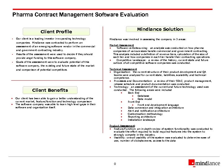 Pharma Contract Management Software Evaluation Mindlance Solution Client Profile Our client is a leading