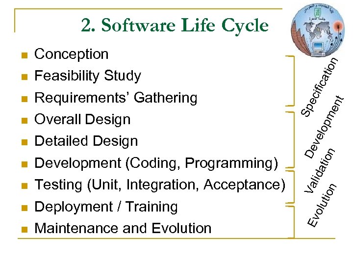n n n n De n Conception Feasibility Study Requirements’ Gathering Overall Design Detailed