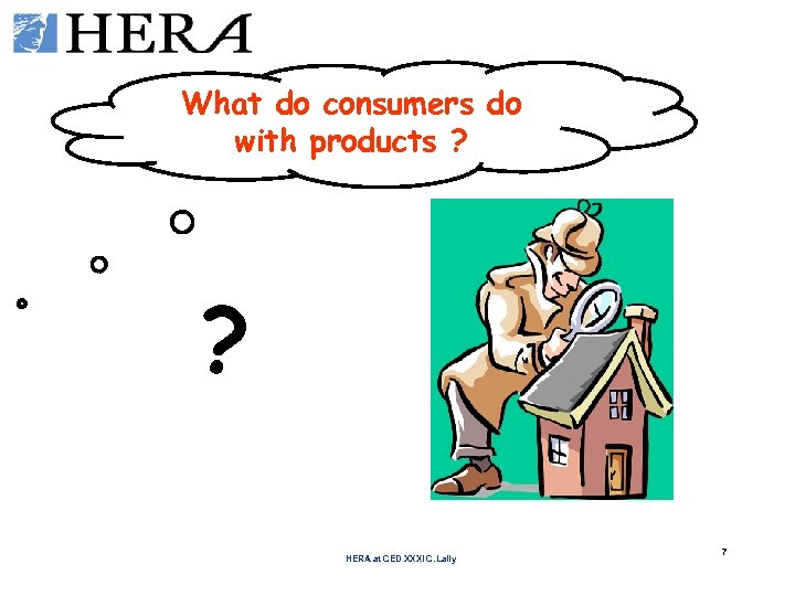 What do consumers do with products ? ? HERA at CED XXXI C. Lally