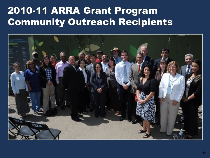 2010 -11 ARRA Grant Program Community Outreach Recipients 15 