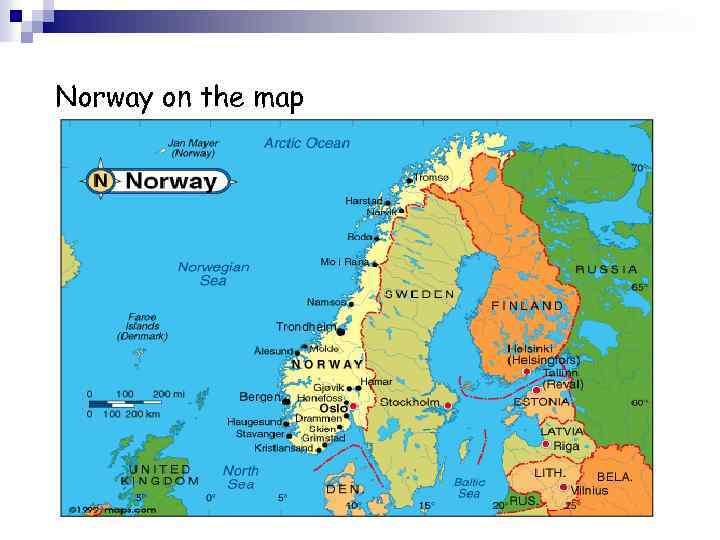 Norway on the map 
