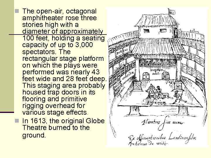 n The open-air, octagonal amphitheater rose three stories high with a diameter of approximately