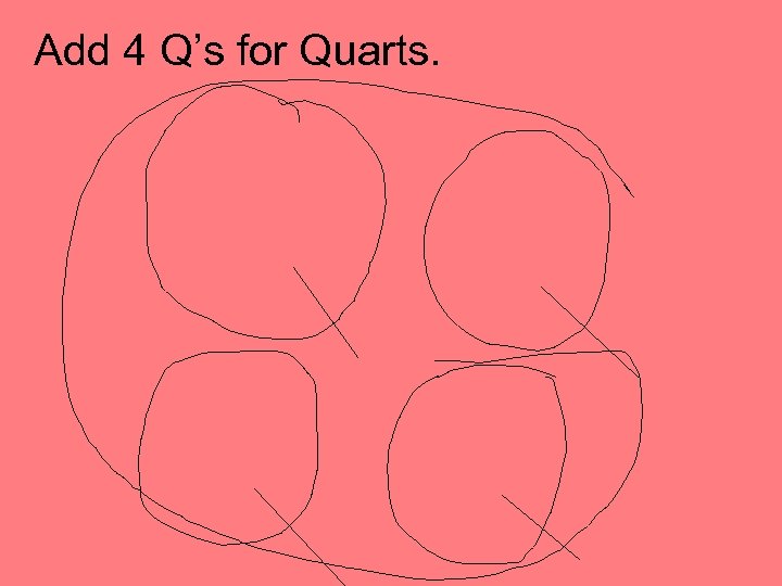 Add 4 Q’s for Quarts. 