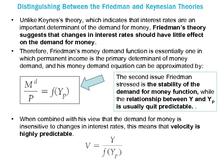  • Unlike Keynes’s theory, which indicates that interest rates are an important determinant