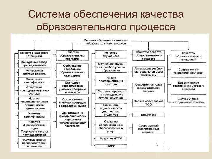 Система обеспечения качества образовательного процесса 