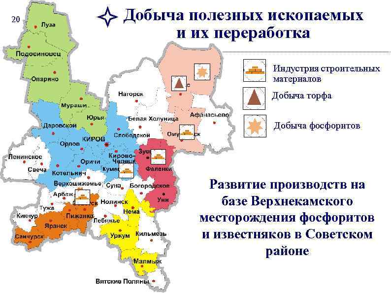 20 Добыча полезных ископаемых и их переработка Кировская область Индустрия строительных материалов Добыча торфа