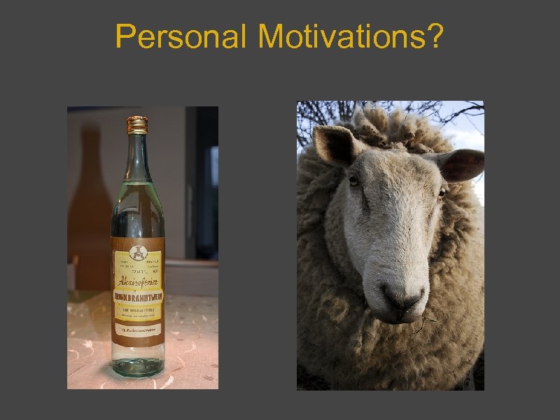 Personal Motivations? 