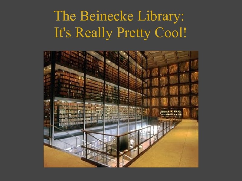 The Beinecke Library: It's Really Pretty Cool! 
