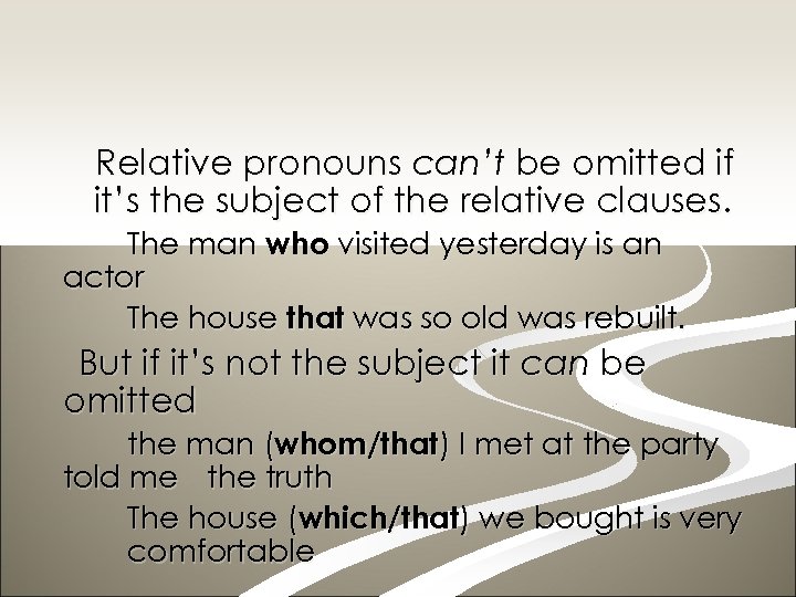 Relative pronouns can’t be omitted if it’s the subject of the relative clauses. The