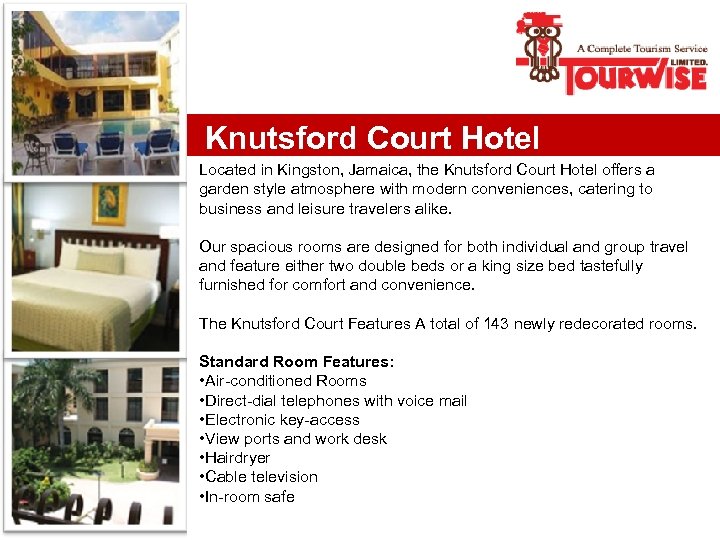Knutsford Court Hotel Located in Kingston, Jamaica, the Knutsford Court Hotel offers a garden