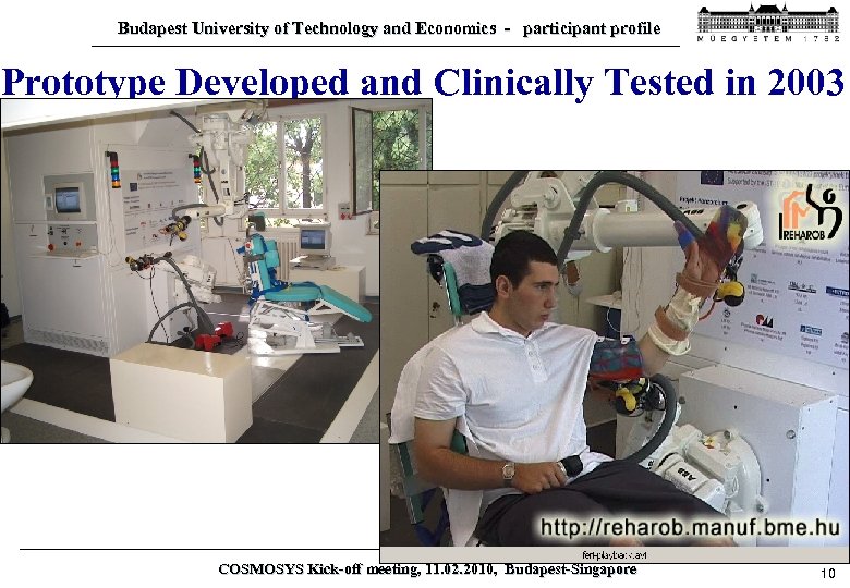 Budapest University of Technology and Economics - participant profile Prototype Developed and Clinically Tested