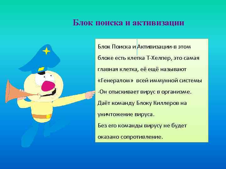 Блок поиска и активизации Блок Поиска и Активизации-в этом блоке есть клетка Т-Хелпер, это