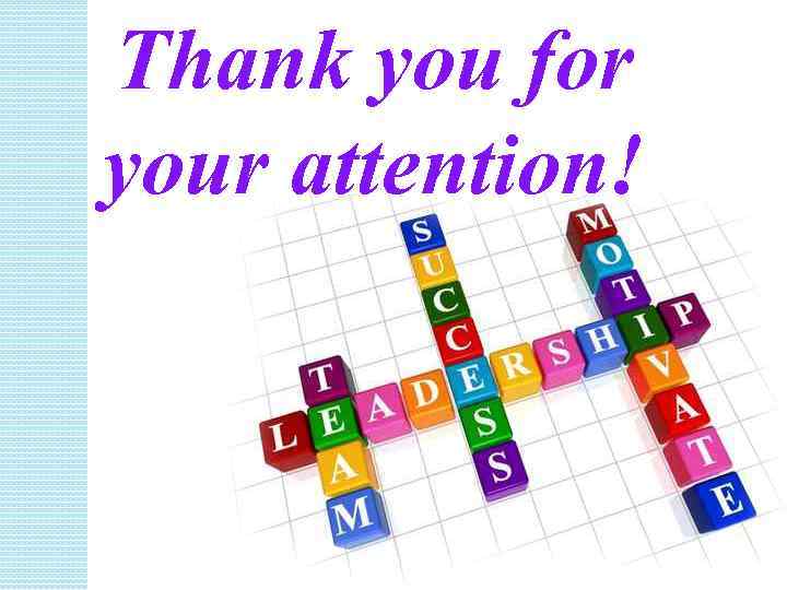 Thank you for your attention! 