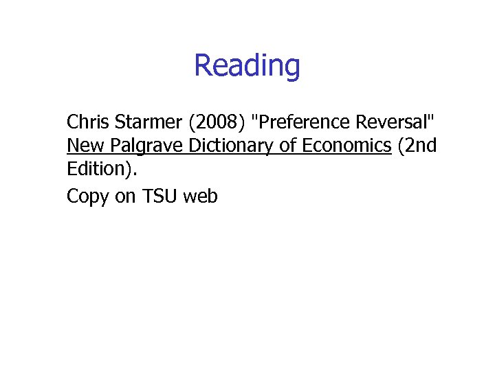Reading Chris Starmer (2008) 
