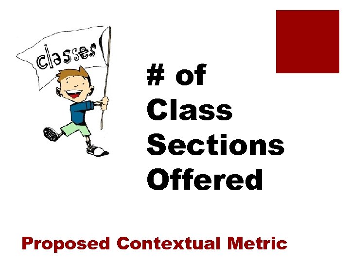 # of Class Sections Offered Proposed Contextual Metric 