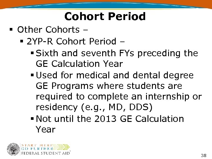 Cohort Period § Other Cohorts – § 2 YP-R Cohort Period – § Sixth