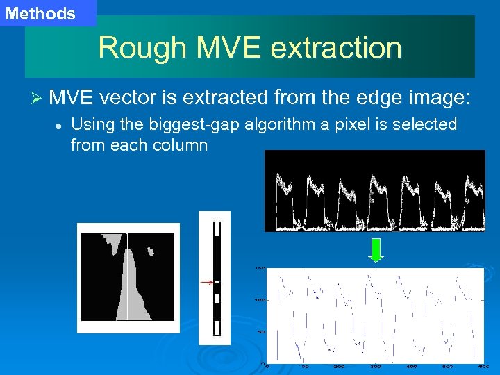 Methods Rough MVE extraction Ø MVE vector is extracted from the edge image: l