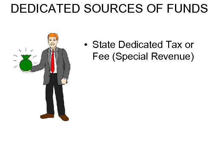 DEDICATED SOURCES OF FUNDS • State Dedicated Tax or Fee (Special Revenue) 