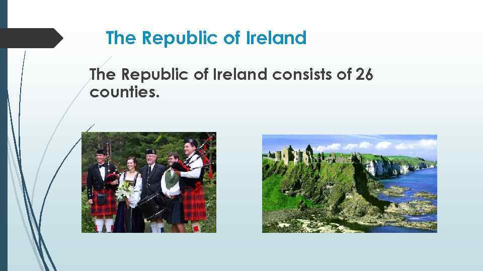 The Republic of Ireland consists of 26 counties. 